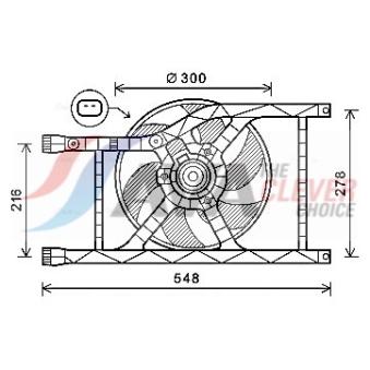 Ventilateur, refroidissement du moteur AVA QUALITY COOLING OEM 1560577