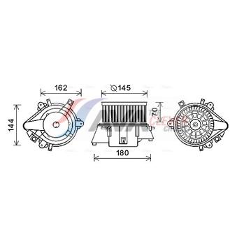 Moteur électrique, pulseur d'air habitacle AVA QUALITY COOLING OEM 46723716 Moteur électrique, pulseur d'air habitacle AVA QUALITY COOLING OEM 46723716