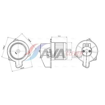 Pulseur d'air habitacle AVA QUALITY COOLING OEM 77366208