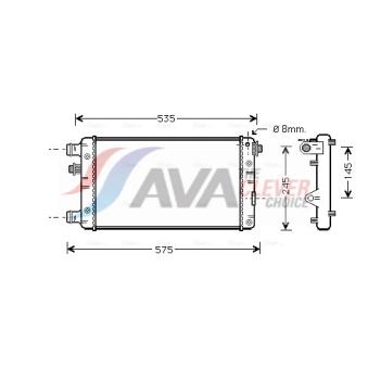 Radiateur, refroidissement du moteur AVA QUALITY COOLING OEM 46558704