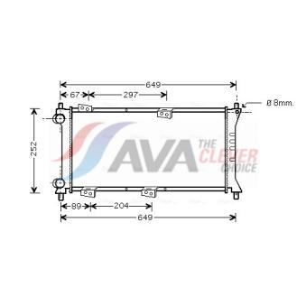 Radiateur, refroidissement du moteur AVA QUALITY COOLING FTA2258