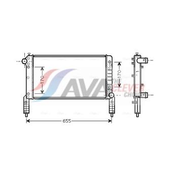 Radiateur, refroidissement du moteur AVA QUALITY COOLING OEM 46803028