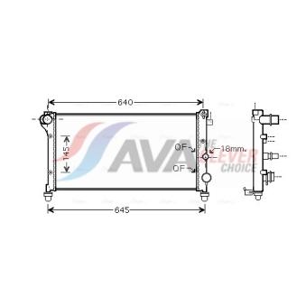 Radiateur, refroidissement du moteur AVA QUALITY COOLING OEM 51759802