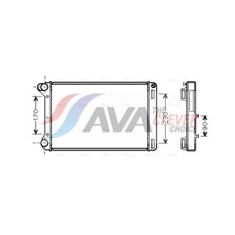 Radiateur, refroidissement du moteur AVA QUALITY COOLING FTA2301