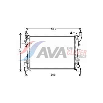 Radiateur, refroidissement du moteur AVA QUALITY COOLING OEM 51784706