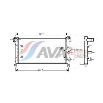 Radiateur, refroidissement du moteur AVA QUALITY COOLING OEM 51773192