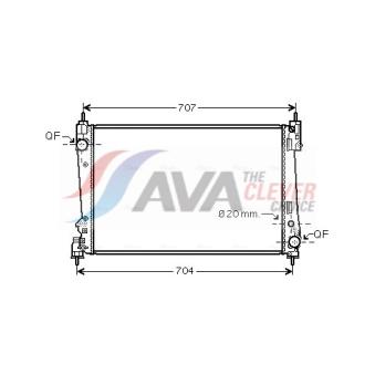 Radiateur, refroidissement du moteur AVA QUALITY COOLING FTA2401