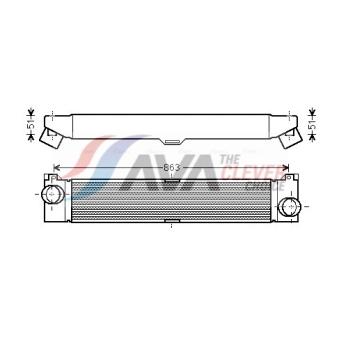 Intercooler, échangeur AVA QUALITY COOLING OEM 0384K1