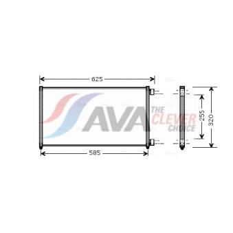 Condenseur, climatisation AVA QUALITY COOLING OEM 46821270