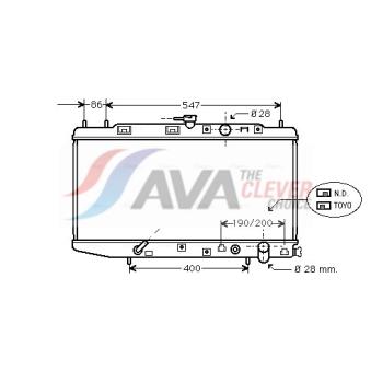 Radiateur, refroidissement du moteur AVA QUALITY COOLING OEM 19010PM2G52