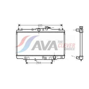 Radiateur, refroidissement du moteur AVA QUALITY COOLING OEM 19010P5M004