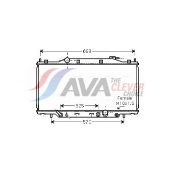 Radiateur, refroidissement du moteur AVA QUALITY COOLING HD2182