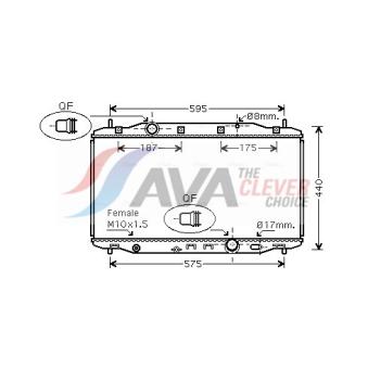 Radiateur, refroidissement du moteur AVA QUALITY COOLING OEM 19010RSRE01