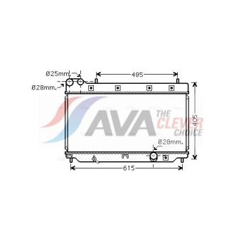 Radiateur, refroidissement du moteur AVA QUALITY COOLING OEM 19010PWAE01