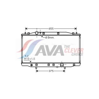 Radiateur, refroidissement du moteur AVA QUALITY COOLING HD2218