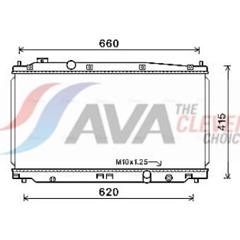 Radiateur, refroidissement du moteur AVA QUALITY COOLING HD2253