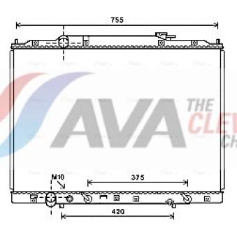 Radiateur, refroidissement du moteur AVA QUALITY COOLING HD2267