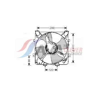 Ventilateur, refroidissement du moteur AVA QUALITY COOLING OEM 80152SR3000