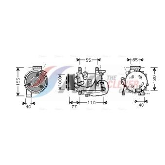 Compresseur, climatisation AVA QUALITY COOLING OEM 38810RNA004