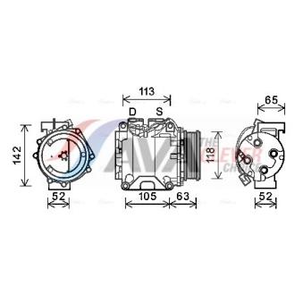 Compresseur, climatisation AVA QUALITY COOLING OEM 38810rba006