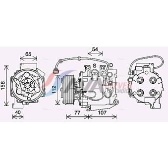 Compresseur, climatisation AVA QUALITY COOLING HDAK311