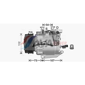 Compresseur, climatisation AVA QUALITY COOLING OEM 38800R1CZ010M2