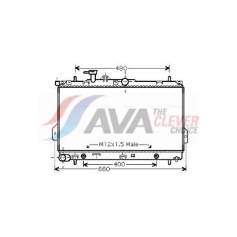 Radiateur, refroidissement du moteur AVA QUALITY COOLING HY2096