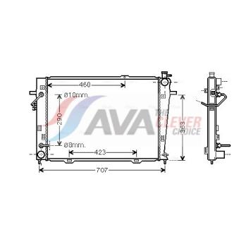 Radiateur, refroidissement du moteur AVA QUALITY COOLING OEM 253102E700