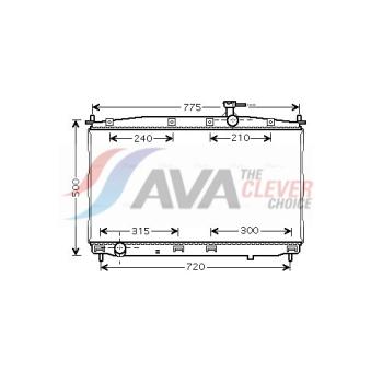Radiateur, refroidissement du moteur AVA QUALITY COOLING HY2173