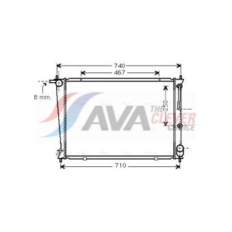 Radiateur, refroidissement du moteur AVA QUALITY COOLING OEM 253104A100