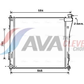 Radiateur, refroidissement du moteur AVA QUALITY COOLING OEM 253103Z850
