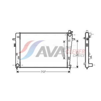 Radiateur, refroidissement du moteur AVA QUALITY COOLING HY2328
