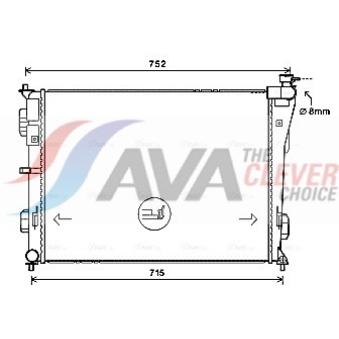 Radiateur, refroidissement du moteur AVA QUALITY COOLING HY2379