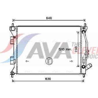 Radiateur, refroidissement du moteur AVA QUALITY COOLING OEM 253103X100