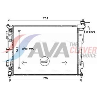 Radiateur, refroidissement du moteur AVA QUALITY COOLING HY2423