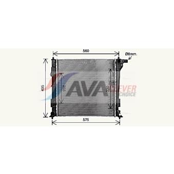 Radiateur, refroidissement du moteur AVA QUALITY COOLING [HY2597]