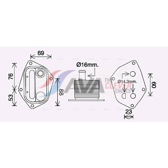 Radiateur d'huile AVA QUALITY COOLING OEM 264102A650