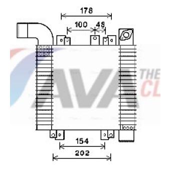 Intercooler, échangeur AVA QUALITY COOLING HY4359