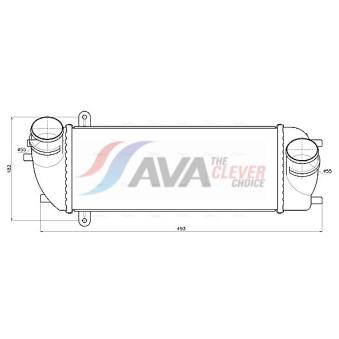 Intercooler, échangeur AVA QUALITY COOLING HY4601