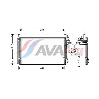 Condenseur, climatisation AVA QUALITY COOLING HY5072D