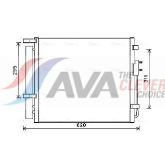 Condenseur, climatisation AVA QUALITY COOLING OEM 976062W001