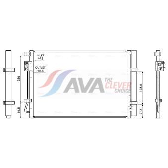 Condenseur, climatisation AVA QUALITY COOLING OEM 97606C8050