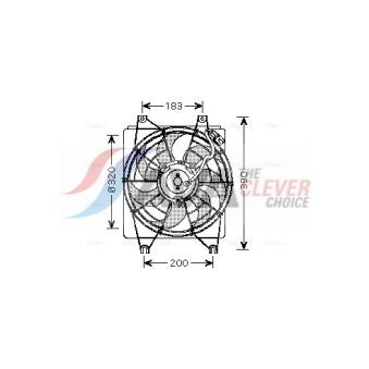Ventilateur, refroidissement du moteur AVA QUALITY COOLING HY7522