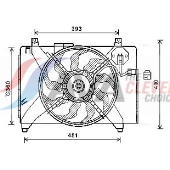 Ventilateur, refroidissement du moteur AVA QUALITY COOLING HY7536