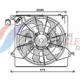 Ventilateur, refroidissement du moteur AVA QUALITY COOLING HY7562