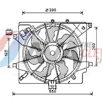 Ventilateur, refroidissement du moteur AVA QUALITY COOLING HY7563