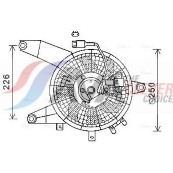 Ventilateur, refroidissement du moteur AVA QUALITY COOLING HY7564