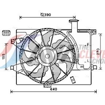 Ventilateur, refroidissement du moteur AVA QUALITY COOLING HY7567