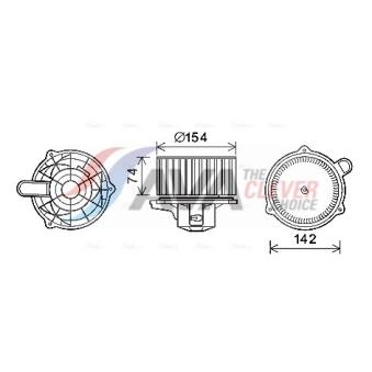 Moteur électrique, pulseur d'air habitacle AVA QUALITY COOLING OEM 971132B000