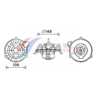 Moteur électrique, pulseur d'air habitacle AVA QUALITY COOLING HY8404